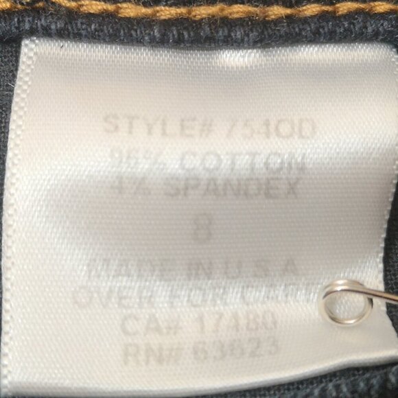 NYDJ Not your Daughters Jeans Ladies Size 8 Dark Wash Blue Jeans - Picture 5 of 12